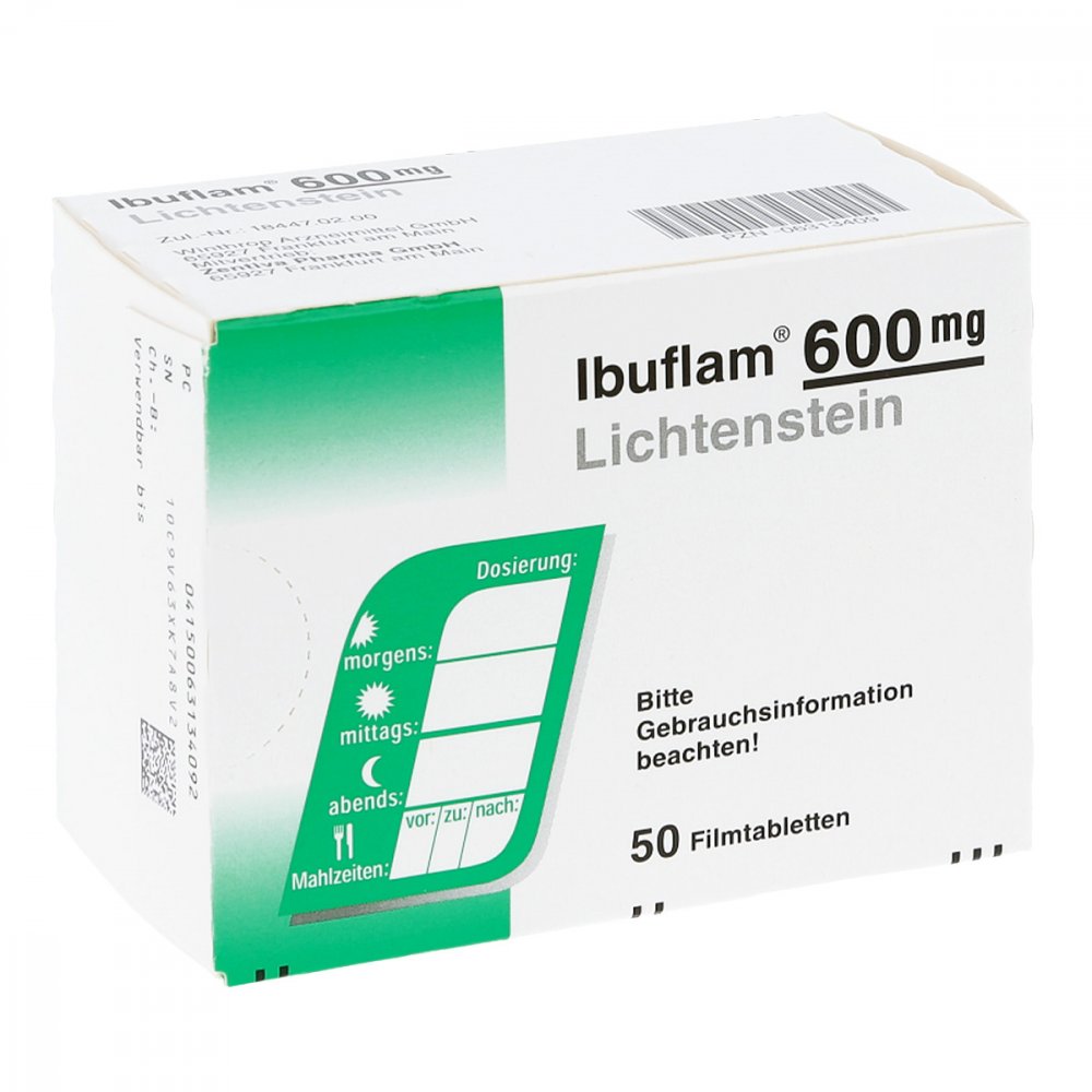 Ibuflam 600 Mg Lichtenstein Filmtabletten (50 stk)