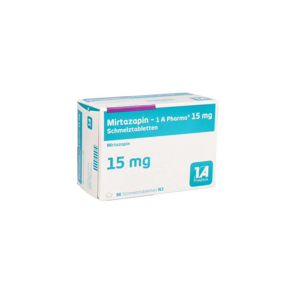 Mirtazapin-1a Pharma 15 Mg Schmelztabletten (96 stk)