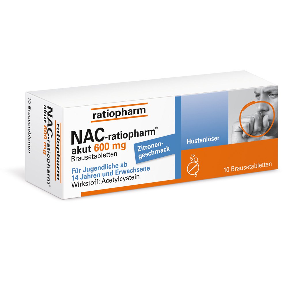 Nac-Ratiopharm Akut 600 Mg Hustenlöser Brausetabl. (10 stk)