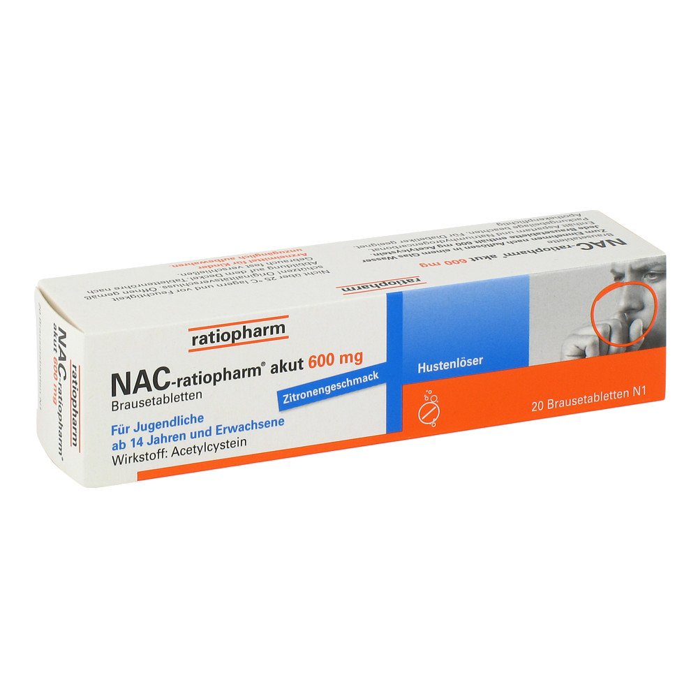 Nac-Ratiopharm Akut 600 Mg Hustenlöser Brausetabl. (20 stk)