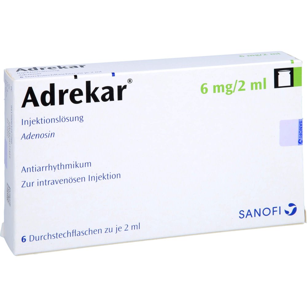 Das Produktfoto zeigt Adrekar Ampullen (6 stk) PZN 06324726