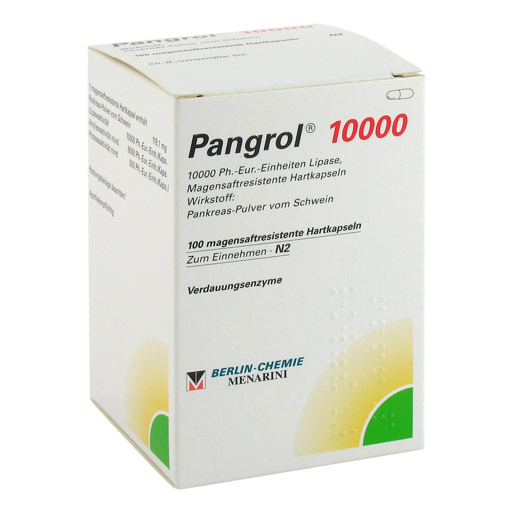 Pangrol 10.000 Hartkps.M.Magensaftr.Überz.Pell. (100 stk)