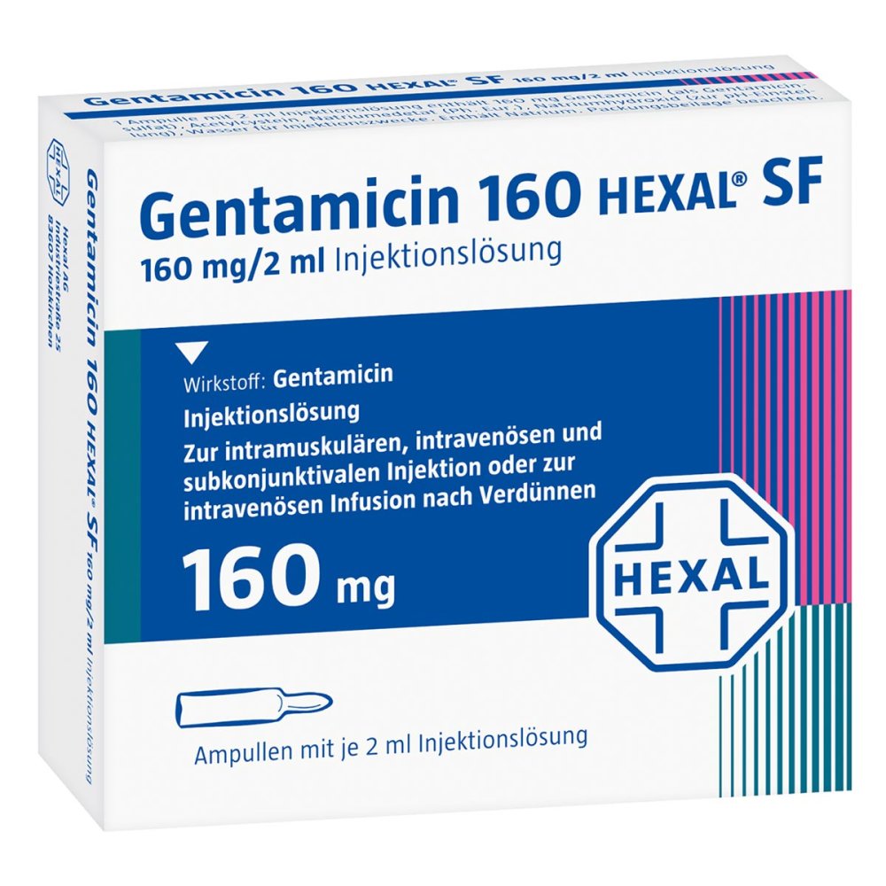 Gentamicin 160 Hexal Sf Injektionslösung (5 stk)