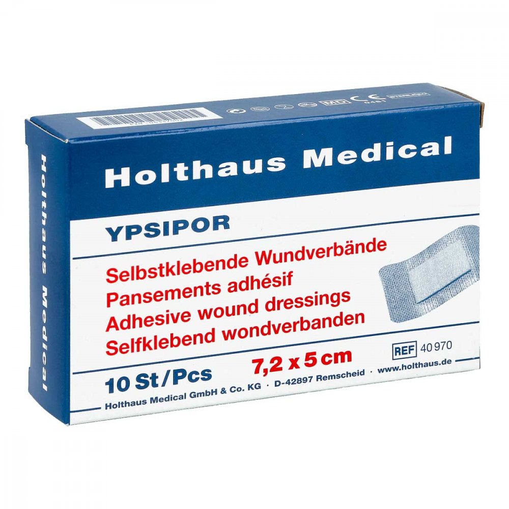 Das Produktfoto zeigt Wundverband Steril Ypsipor 5x7,2 Cm (10 stk) PZN 06337002