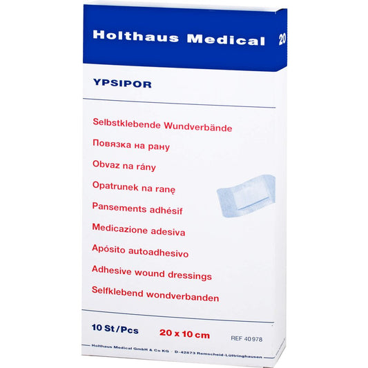 Das Produktfoto zeigt Wundverband Steril Ypsipor 10x20 Cm (10 stk) PZN 06337048