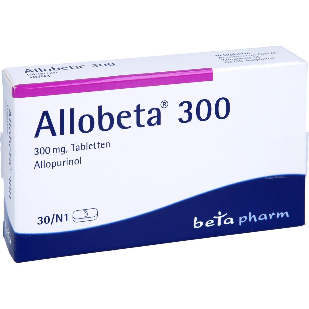 Das Produktfoto zeigt Allobeta 300 Tabletten (30 stk) PZN 06341860