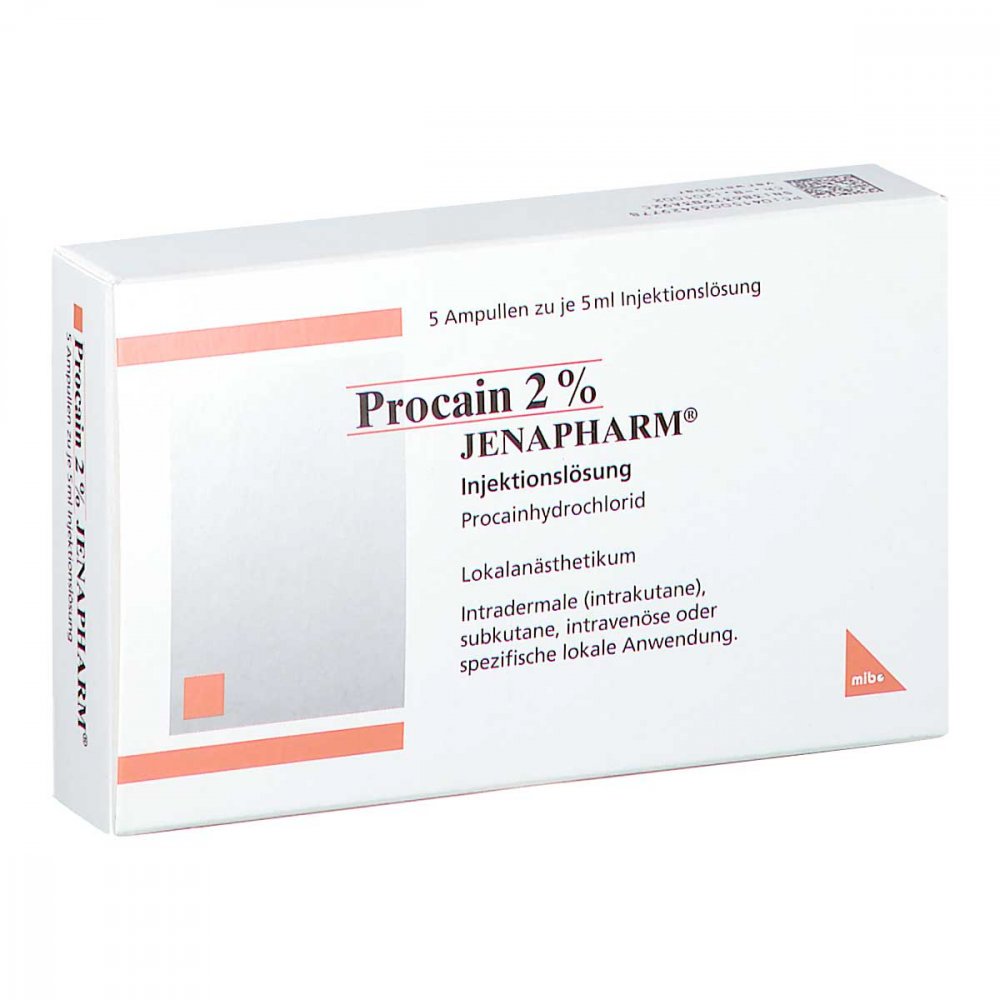 Procain 2% Jenapharm Injektionslösung Ampullen (5X5 ml)