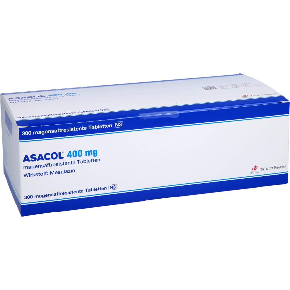 Das Produktfoto zeigt Asacol 400 Mg Magensaftresistente Tabletten (300 stk) PZN 06344255
