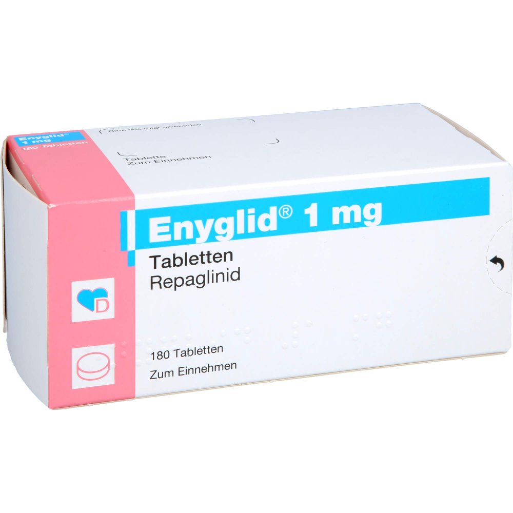 Das Produktfoto zeigt Enyglid 1 Mg Tabletten (180 stk) PZN 06414659