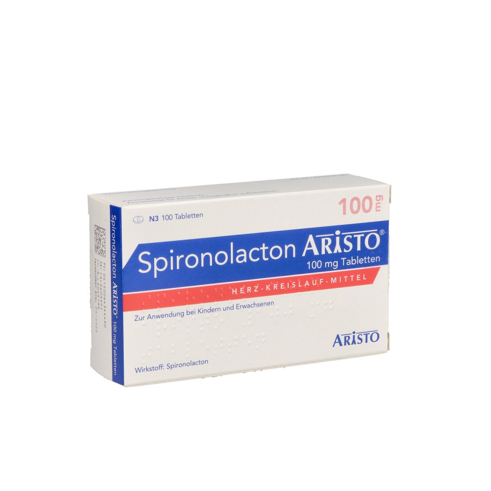 Das Produktfoto zeigt Spironolacton Aristo 100 Mg Tabletten (100 stk) PZN 06434449