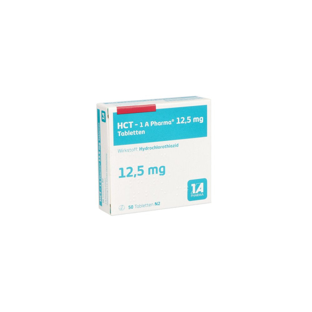 Das Produktfoto zeigt Hct-1a Pharma 12,5 Mg Tabletten (50 stk) PZN 06453197