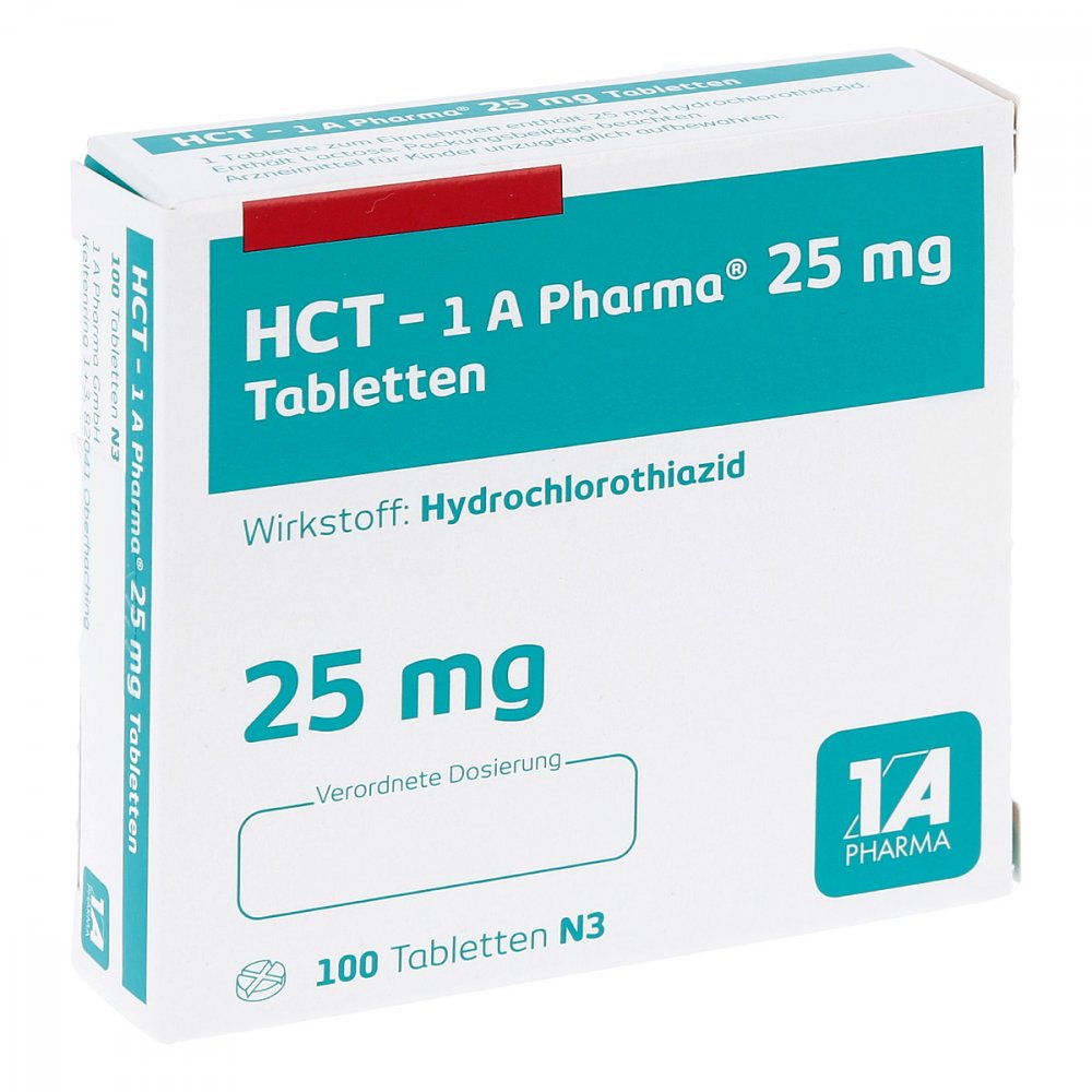Hct-1a Pharma 25 Mg Tabletten (100 stk)