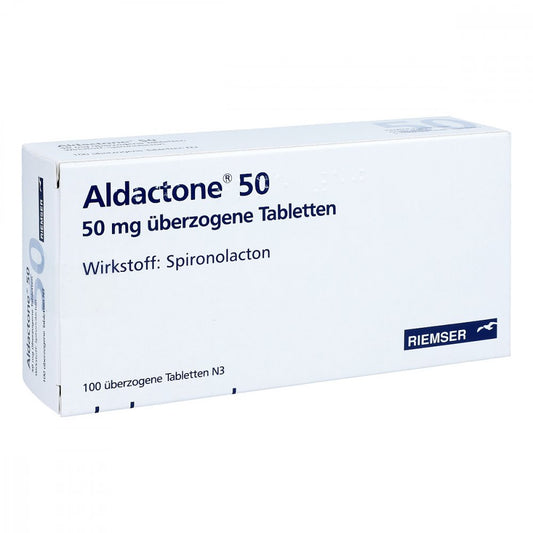 Das Produktfoto zeigt Aldactone 50 Überzogene Tabletten (100 stk) PZN 06453317