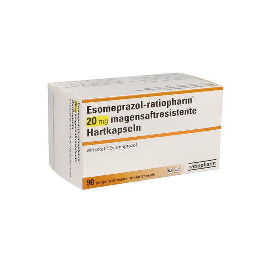 Esomeprazol-Ratiopharm 20 Mg Magensaftr.Hartkps. (90 stk)