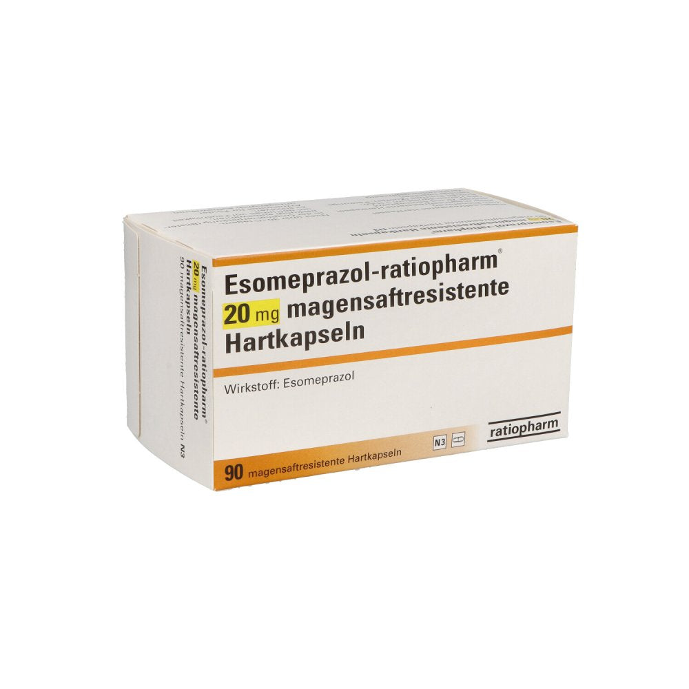 Esomeprazol-Ratiopharm 20 Mg Magensaftr.Hartkps. (90 stk)