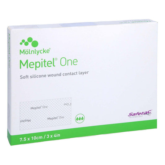 Das Produktfoto zeigt Mepitel One 7,5x10 Cm Silikon Netzverband (10 stk) PZN 06469726