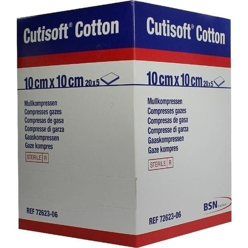 Cutisoft Cotton Kompr.10x10 Cm 12fach (20X5 stk)