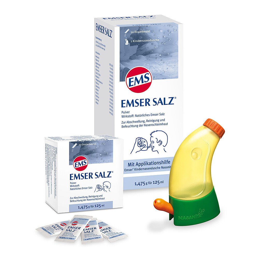 Das Produktfoto zeigt Emser Salz 1,475 G Komb.M.Nasanita Nasendu.Junior (1 Pck) PZN 06478010