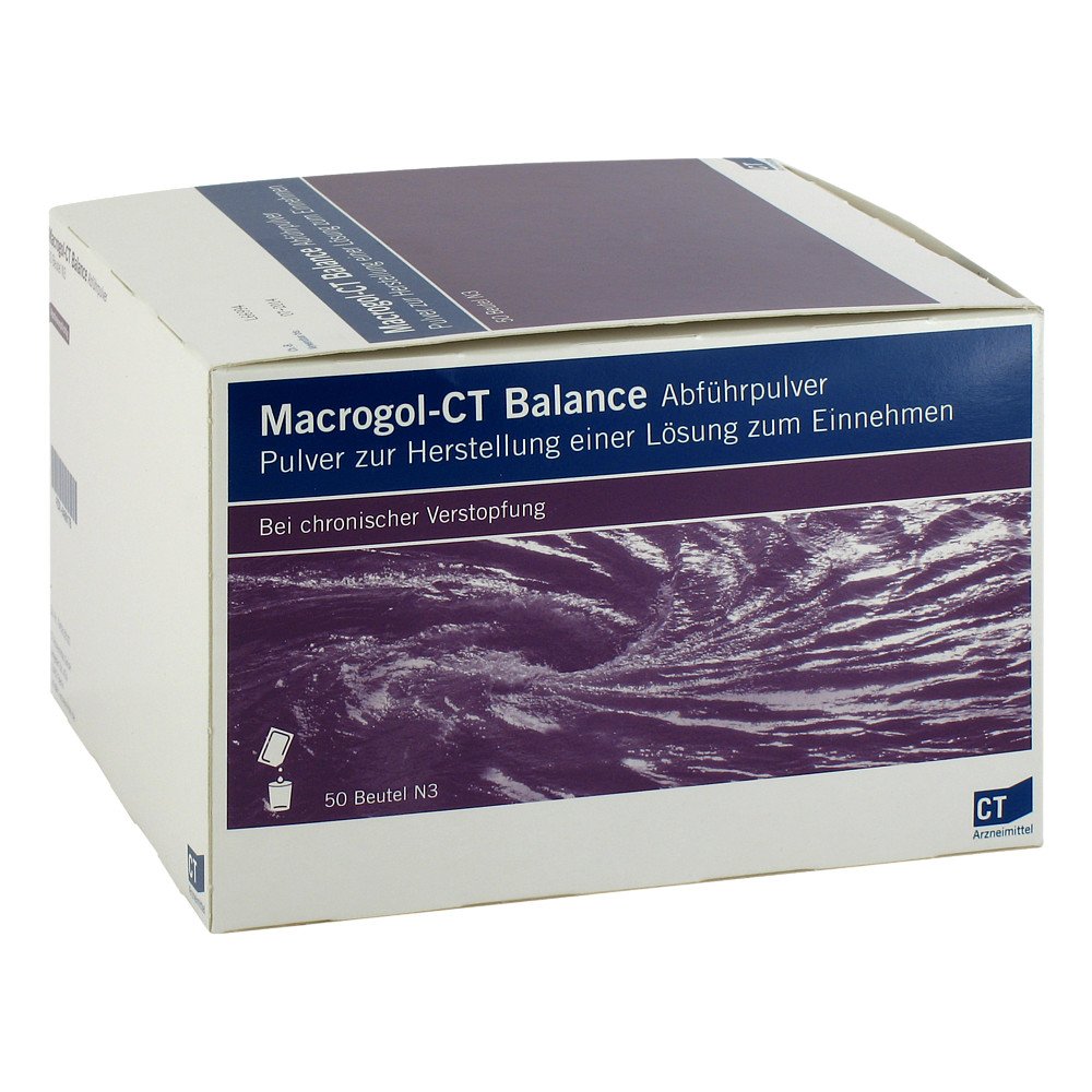 Das Produktfoto zeigt Macrogol-Ct Balance Abführpulver (50 stk) PZN 06488178