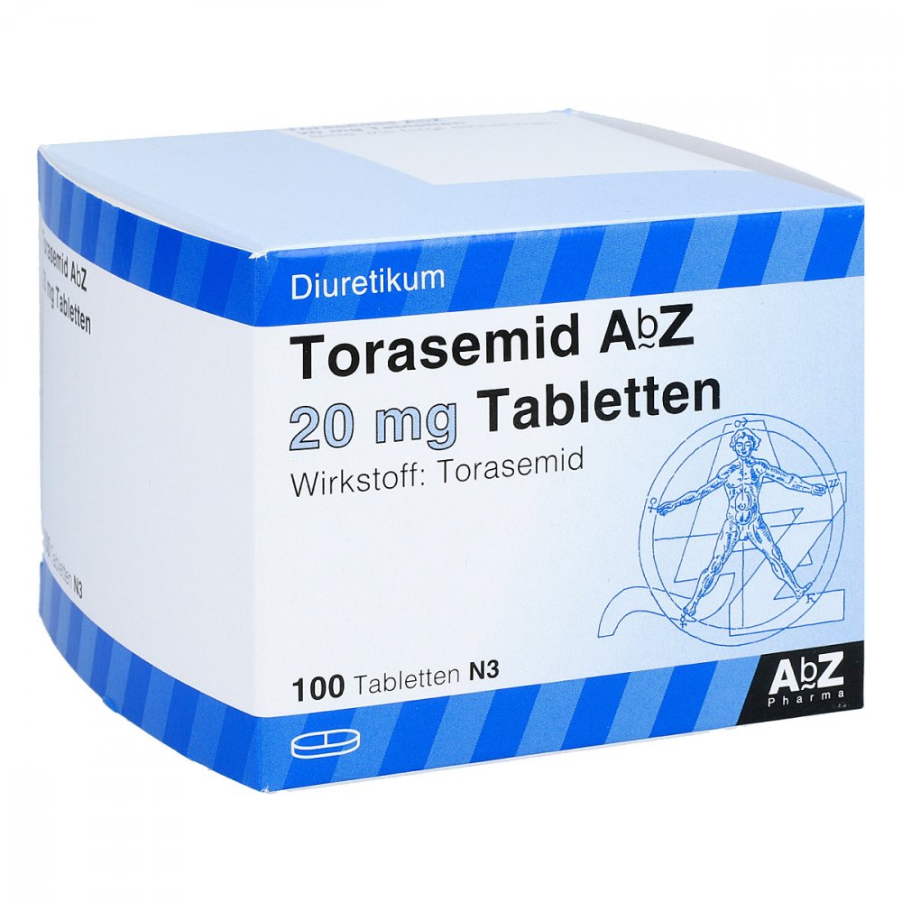 Das Produktfoto zeigt Torasemid Abz 20 Mg Tabletten (100 stk) PZN 06551971