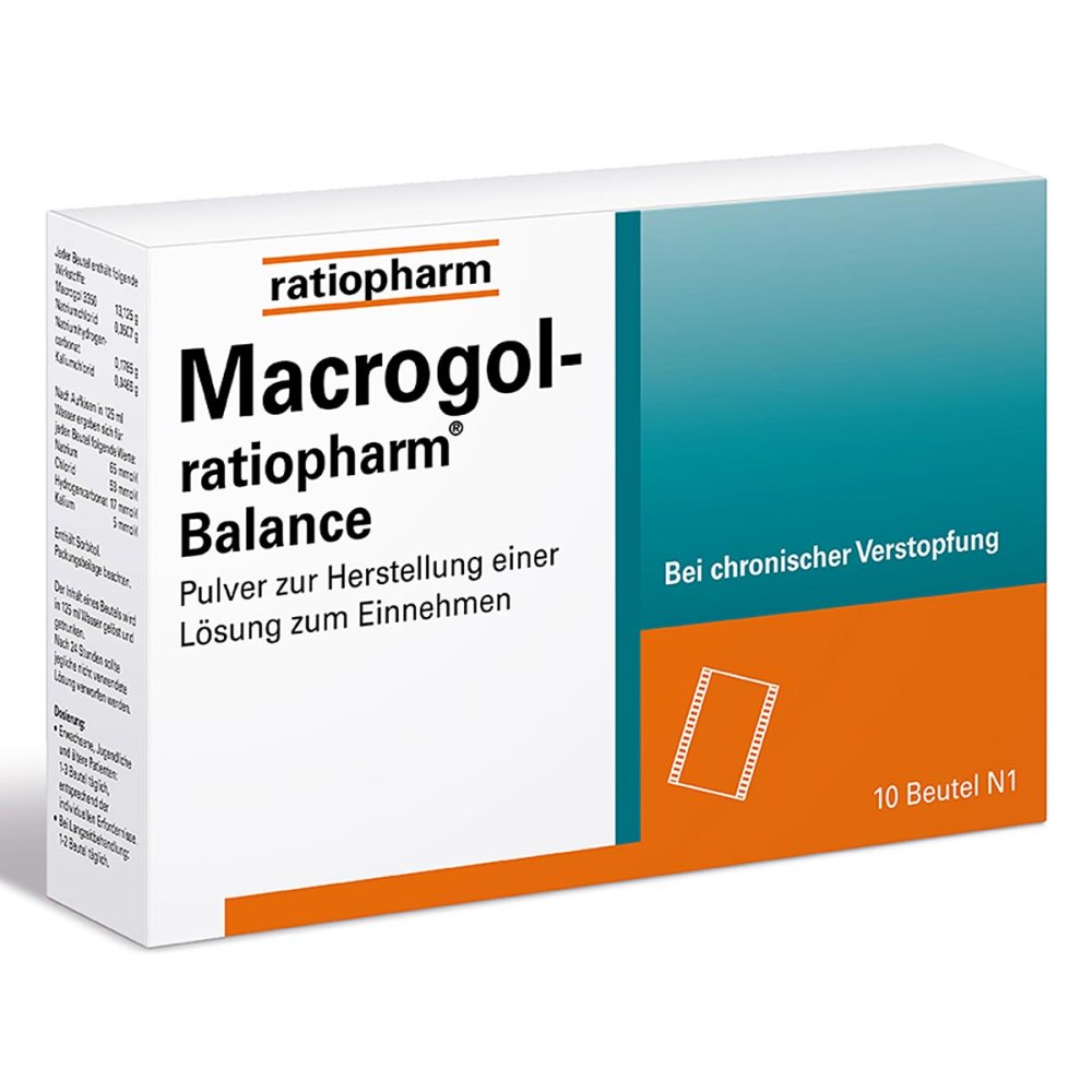 Macrogol-Ratiopharm Balance Plv.Z.H.E.L.Z.Einn. (10 stk)
