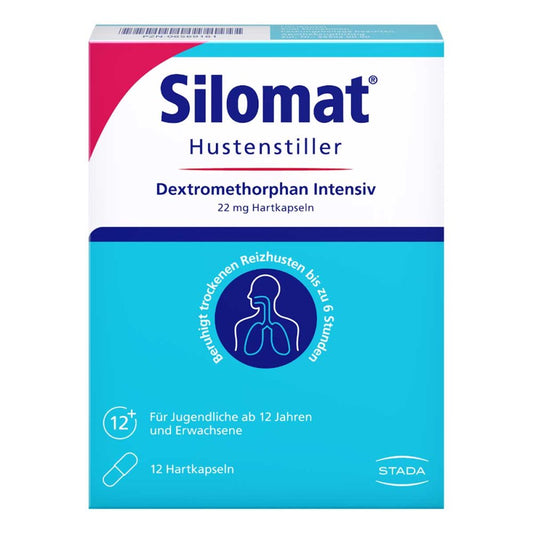 Das Produktfoto zeigt Silomat Dmp Intensiv Gegen Reizhusten Hartkapseln (12 stk) PZN 06569161