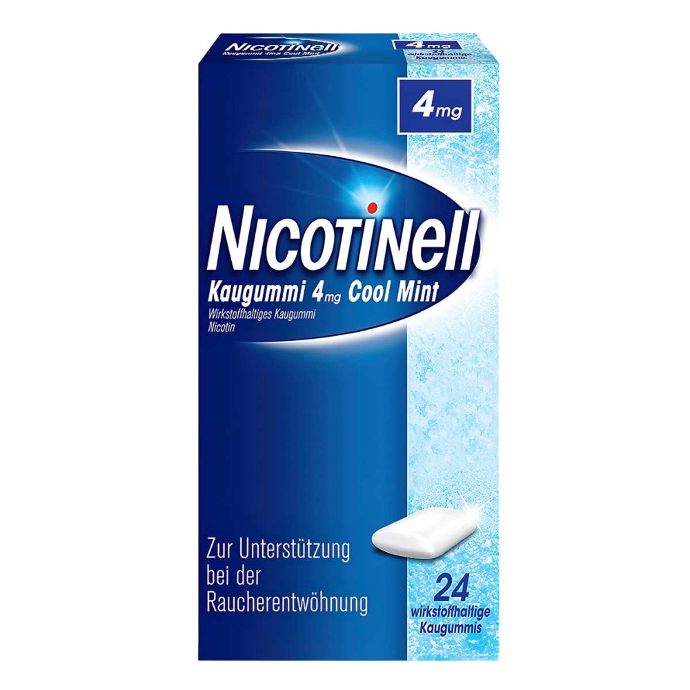 Nicotinell Kaugummi Cool Mint 4 Mg (24 stk)