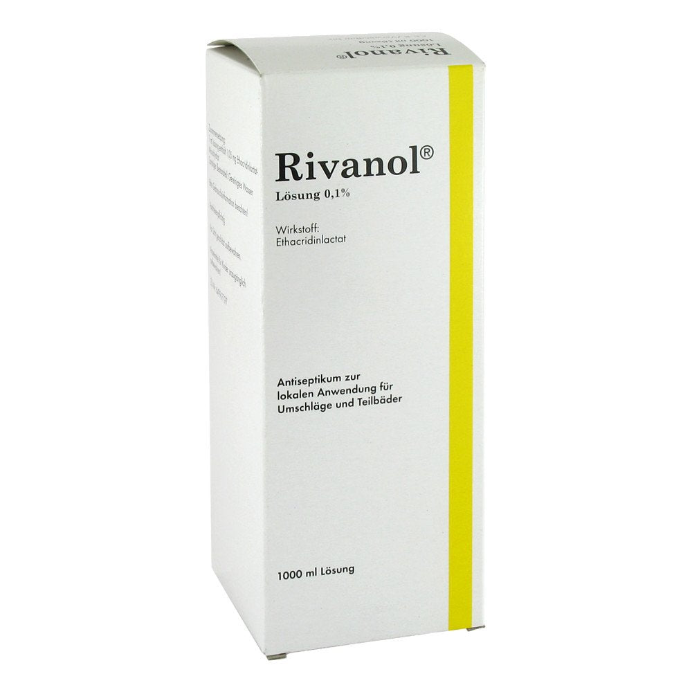 Das Produktfoto zeigt Rivanol Lösung 0,1% (1000 ml) PZN 06618209