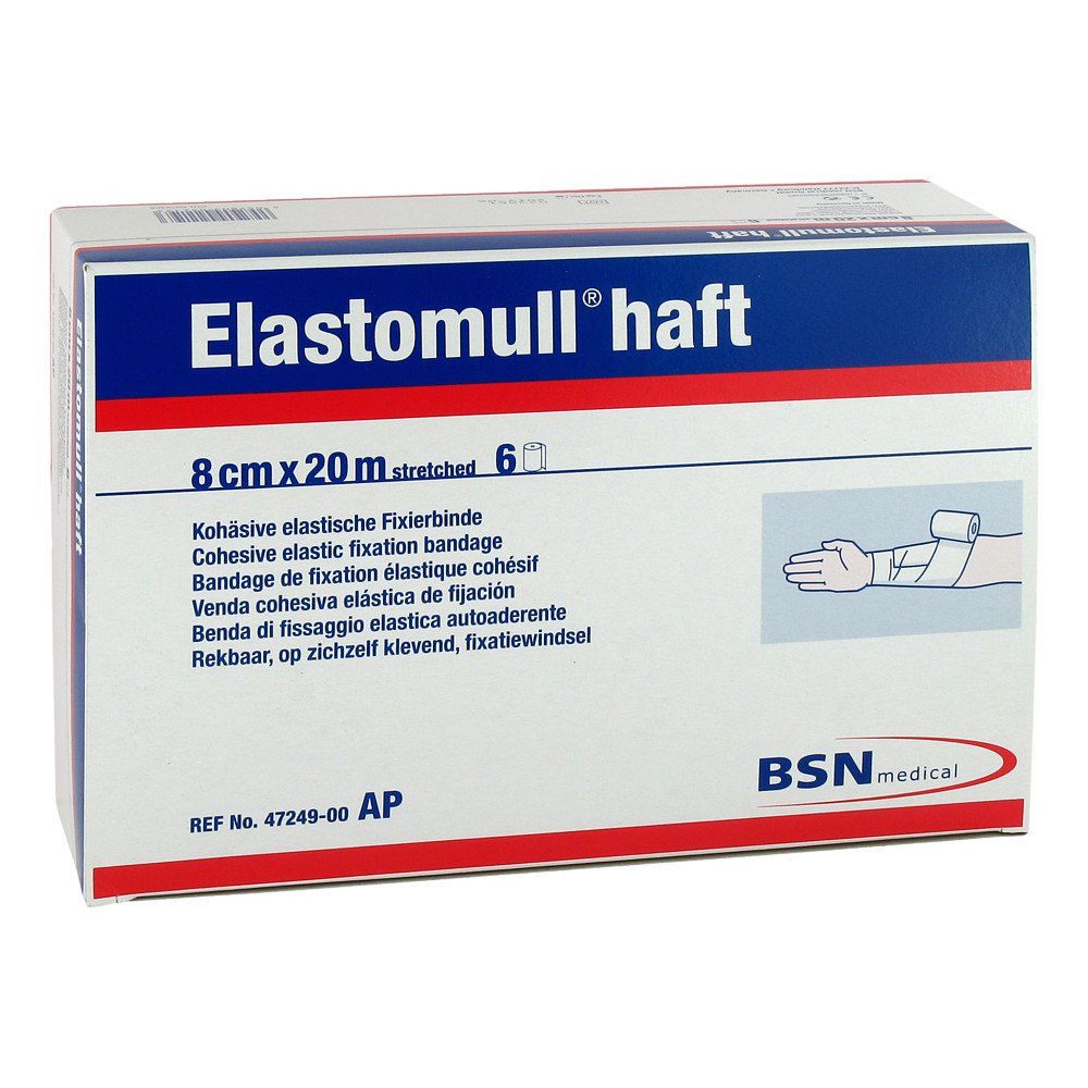 Elastomull Haft 8 Cmx20 M Fixierbinde (6 stk)