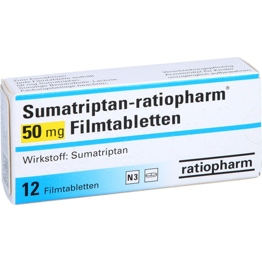 Sumatriptan-Ratiopharm 50 Mg Filmtabletten (12 stk)