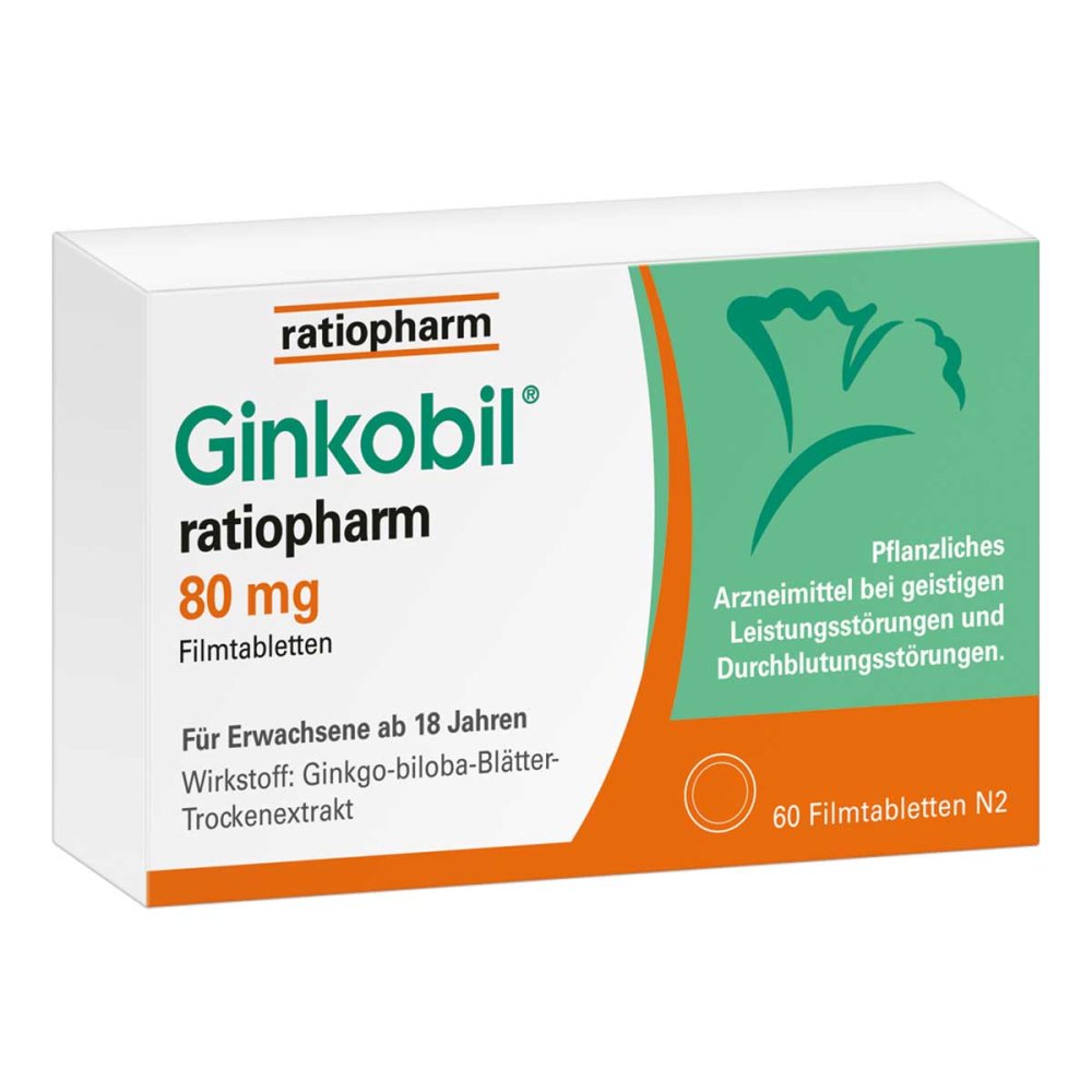Ginkobil-Ratiopharm 80 Mg Filmtabletten (60 stk)
