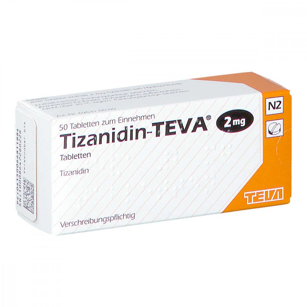 Tizanidin Teva 2 Mg Tabletten (50 stk)