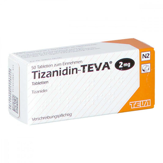 Tizanidin Teva 2 Mg Tabletten (50 stk)