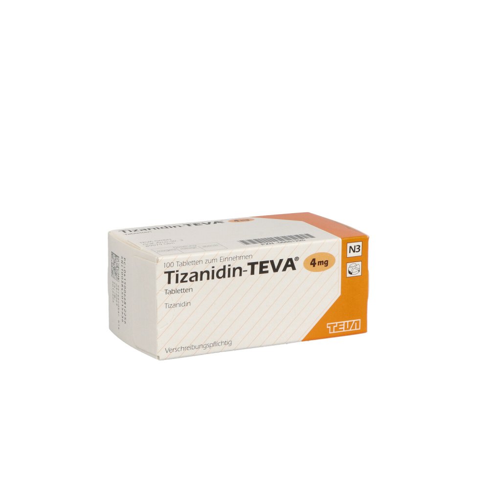 Tizanidin Teva 4 Mg Tabletten (100 stk)