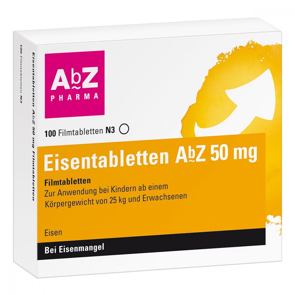 Eisentabletten Abz 50 Mg Filmtabletten (100 stk)