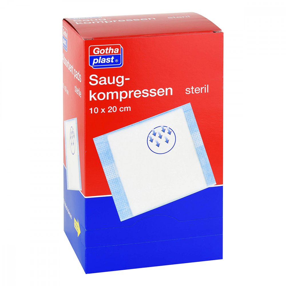 Das Produktfoto zeigt Saugkompressen Steril 10x20 Cm (25 stk) PZN 06706391