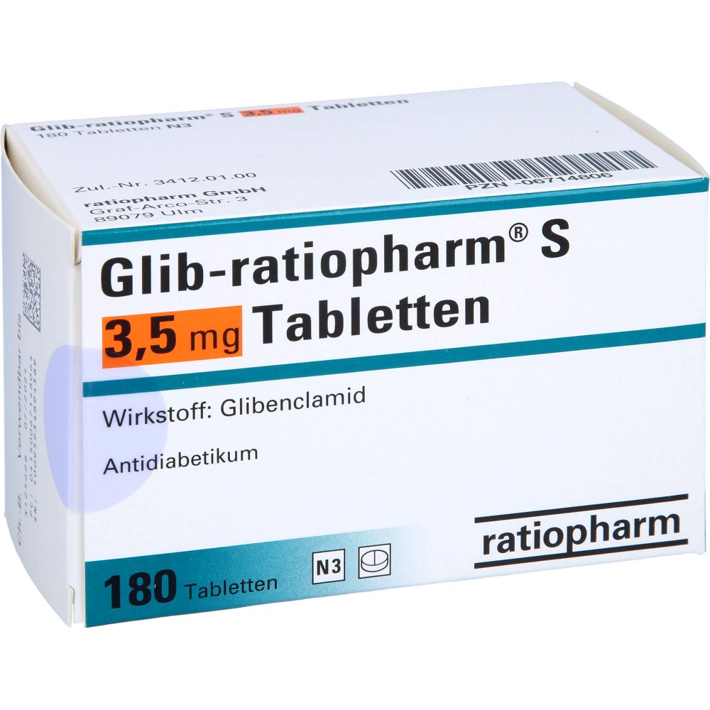 Glib-Ratiopharm S 3,5 Mg Tabletten (180 stk)