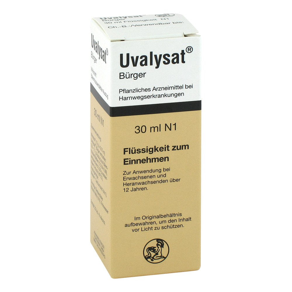 Das Produktfoto zeigt Uvalysat Bürger Tropfen (30 ml) PZN 06715384