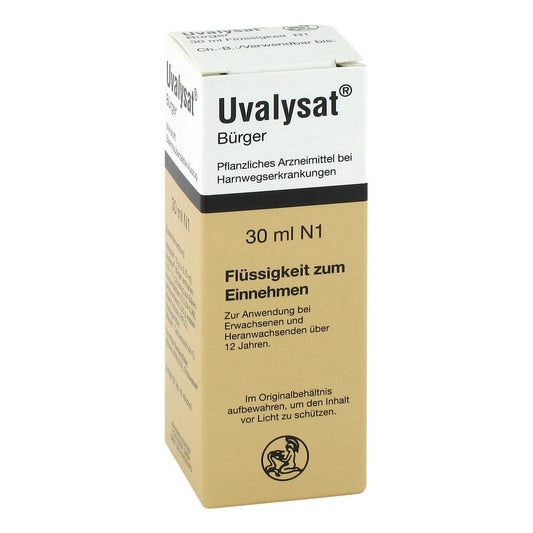 Das Produktfoto zeigt Uvalysat Bürger Tropfen (30 ml) PZN 06715384