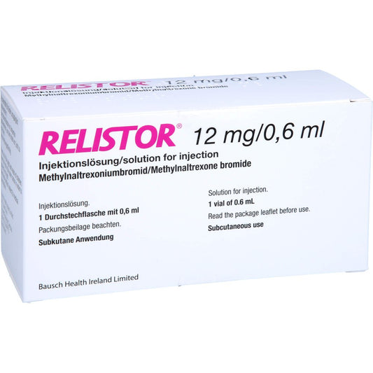 Das Produktfoto zeigt Relistor 12 Mg/0,6 Ml Injektionslösung Dsfl. (1 stk) PZN 06717288