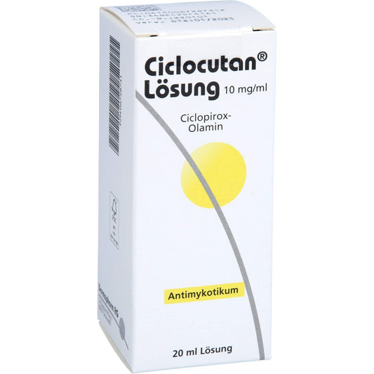 Das Produktfoto zeigt Ciclocutan Lösung (20 ml) PZN 06728731