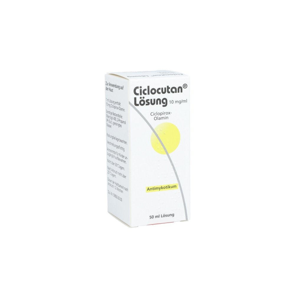 Das Produktfoto zeigt Ciclocutan Lösung (50 ml) PZN 06728748