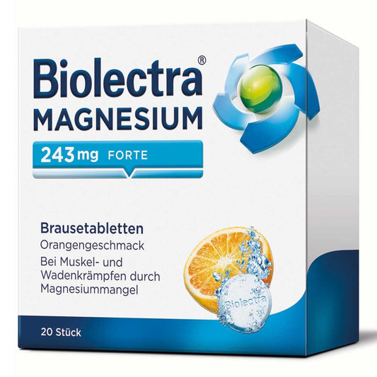 Biolectra Magnesium 243 Mg Forte Orange Brausetab. (20 stk)