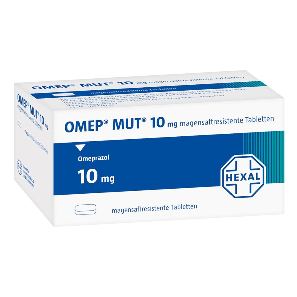 Das Produktfoto zeigt Omep Mut 10 Mg Magensaftresistente Tabletten (49 stk) PZN 06766105