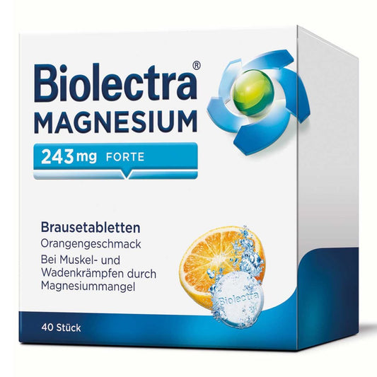 Biolectra Magnesium 243 Mg Forte Orange Brausetab. (40 stk)