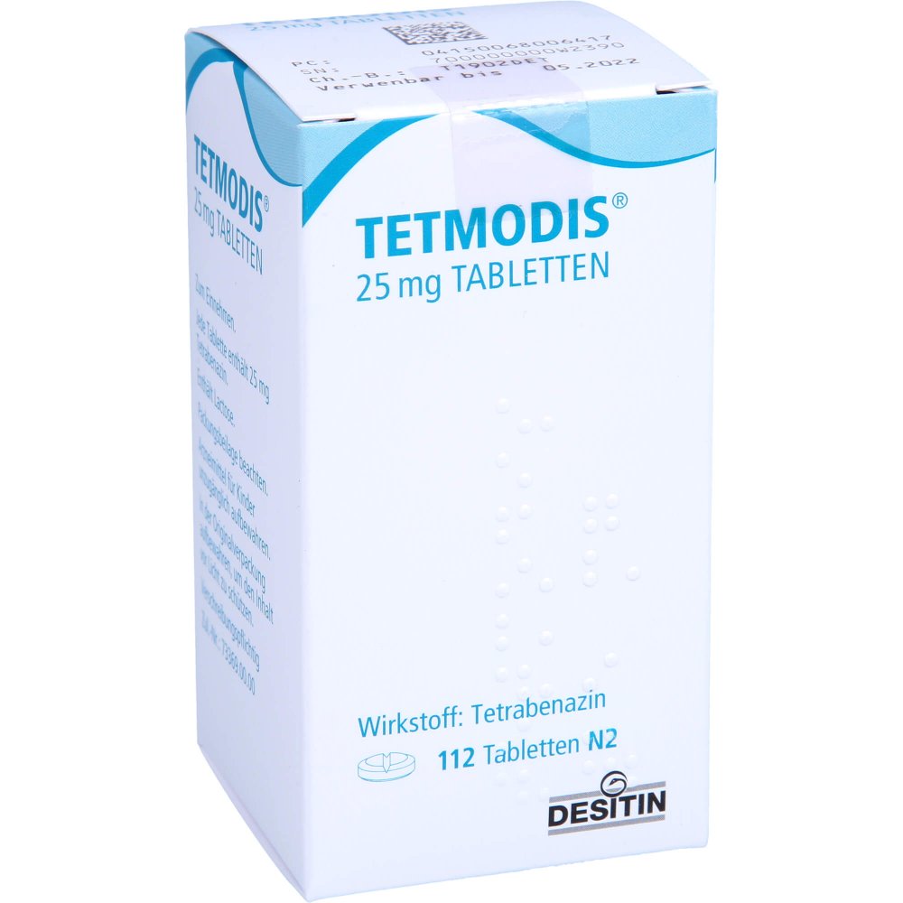 Das Produktfoto zeigt Tetmodis 25 Mg Tabletten (112 stk) PZN 06800641