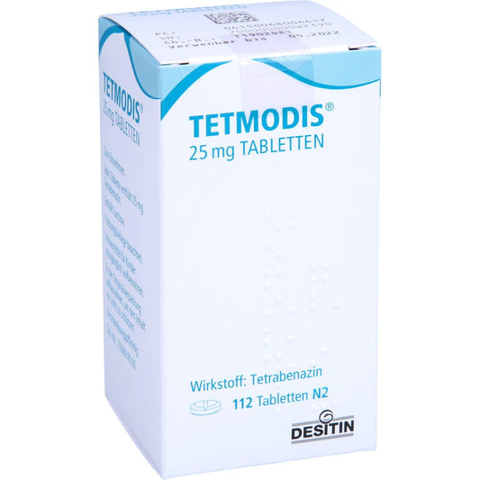 Das Produktfoto zeigt Tetmodis 25 Mg Tabletten (112 stk) PZN 06800641