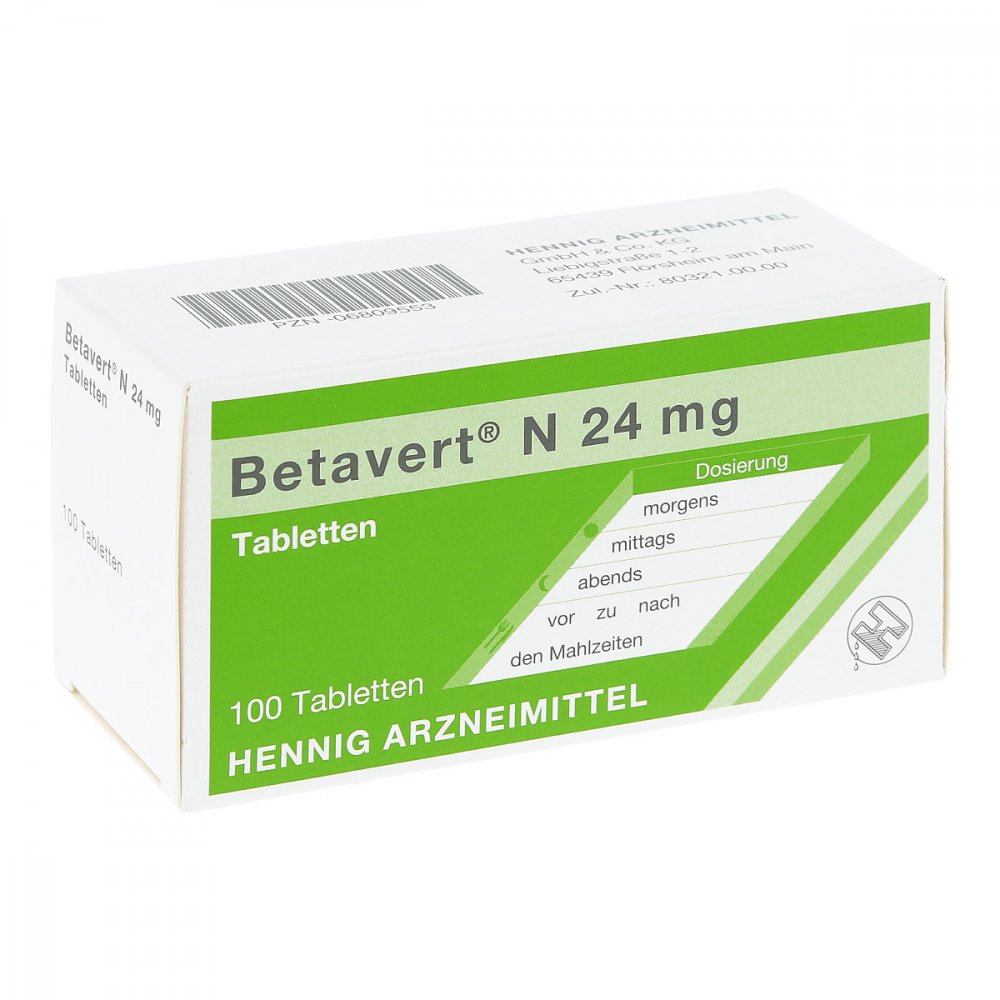 Betavert N 24 Mg Tabletten (100 stk)