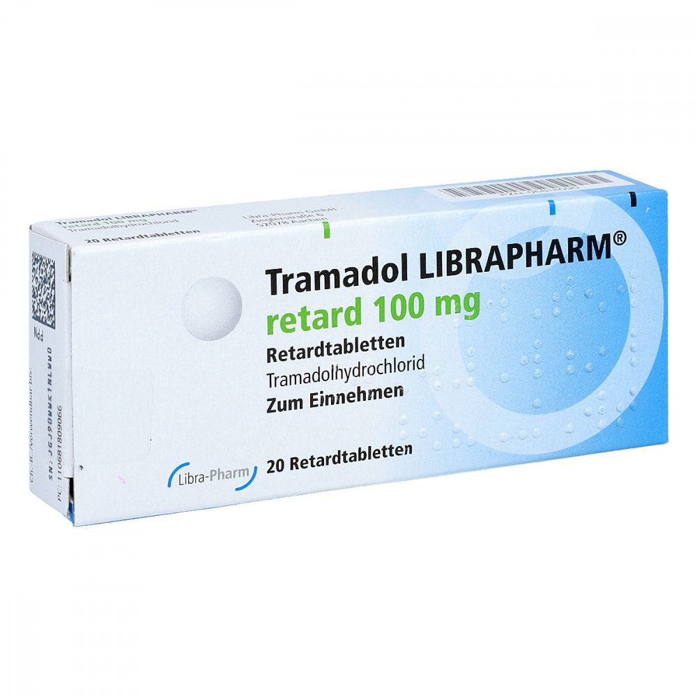 Das Produktfoto zeigt Tramadol Librapharm Retard 100 Mg (20 stk) PZN 06818090