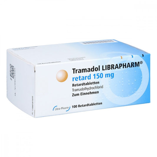 Das Produktfoto zeigt Tramadol Librapharm Retard 150 Mg (100 stk) PZN 06818150